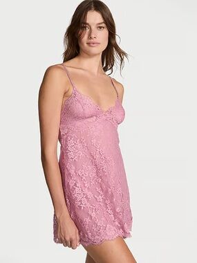 NWT Victoria’s Secret DREAM ANGELS, Twinkle Strap Lace Mini Slip Dress, Sz S